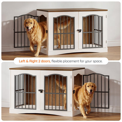 HOOBRO 39.4 inch Dog Crate Furniture with 3 Doors