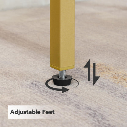 HOOBRO Industrial Tall Side Table with Adjustable Mesh Shelves