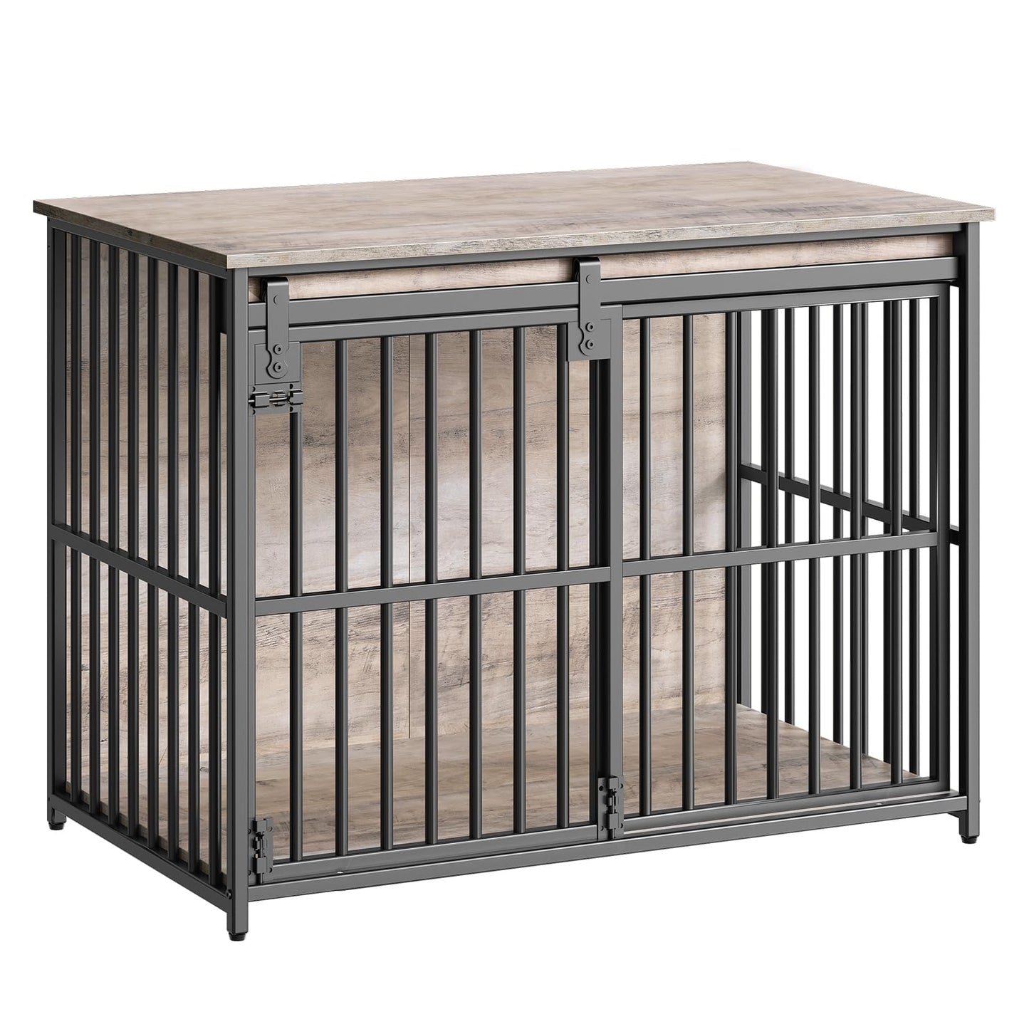 HOOBRO Dog Crate & Dog Kennel with Sliding Barn Door
