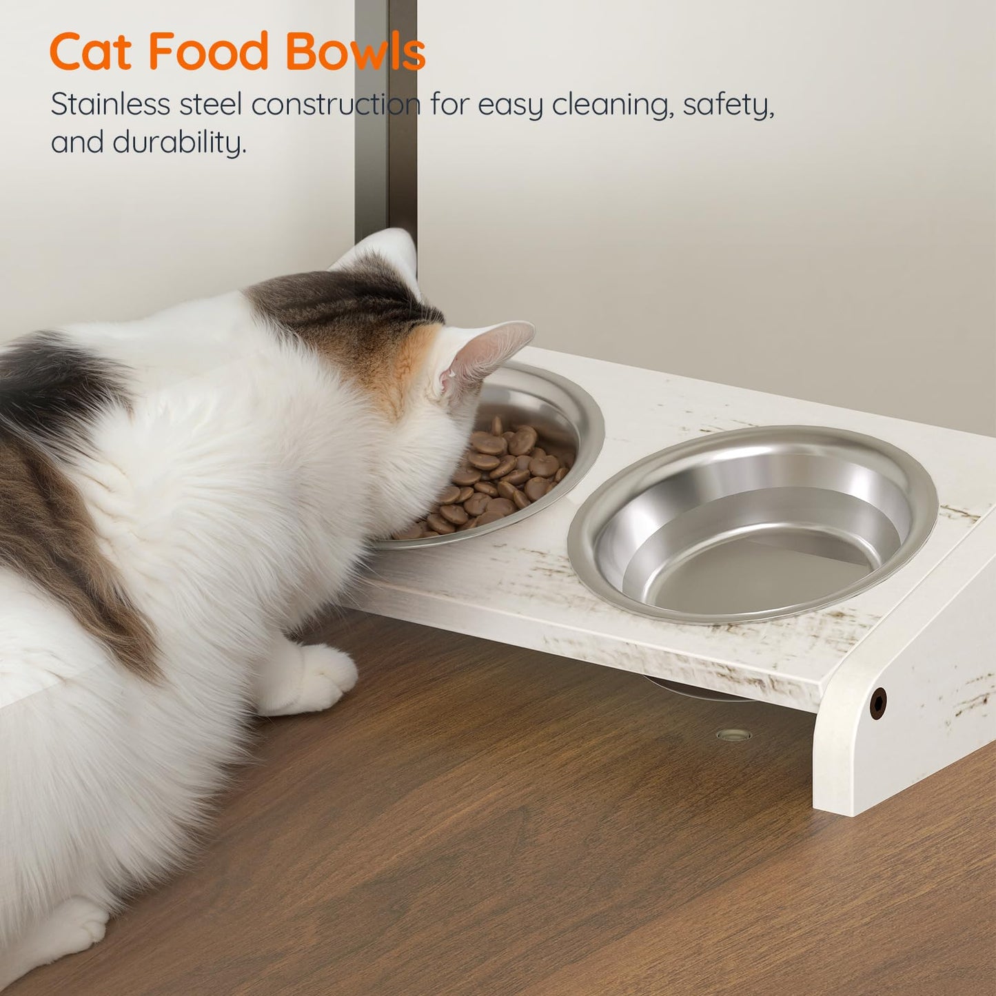 HOOBRO Cat Automatic Litter Box Enclosure Furniture with Charging Station