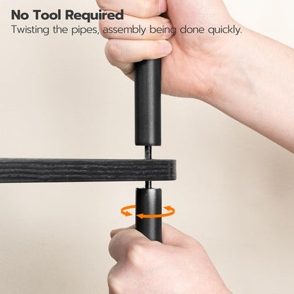 HOOBRO Industrial Metal 6-Tier Corner Shelf & Bookshelf