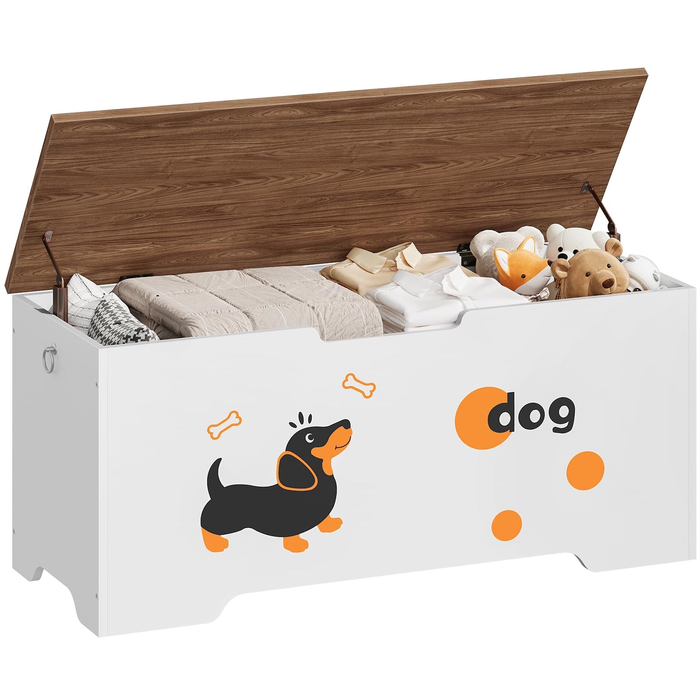 HOOBRO 43.3-inch Wooden Storage Bench & Toy Box