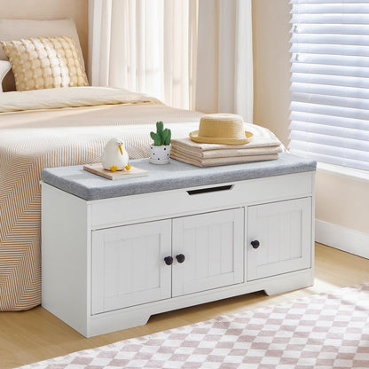 HOOBRO 39.4-inch Long 3-Tier Wooden Shoe Storage Entryway Bench