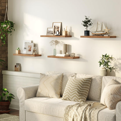 HOOBRO Retro Brown 23.6-inch Wall-Mounted Shelf / 2PICS