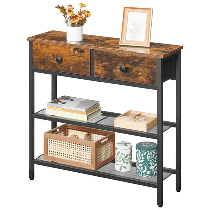 HOOBRO Narrow Console Table with Drawers for Entryway