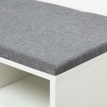 HOOBRO White 39.4-inch Padded Shoe Stool