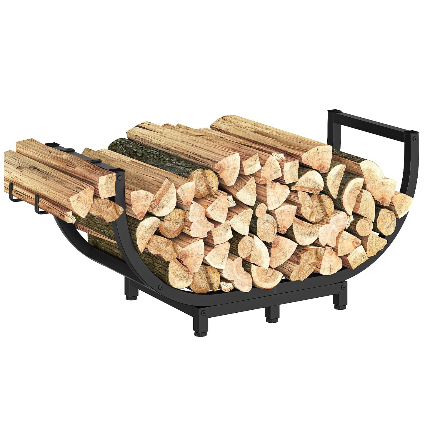 HOOBRO 32.3-inch Firewood Rack for Indoor Outdoor