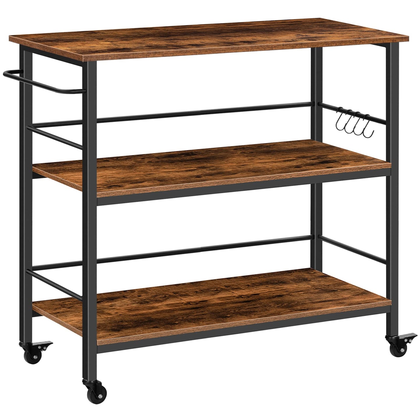 HOOBRO 3-Tier Kitchen Island with Storage