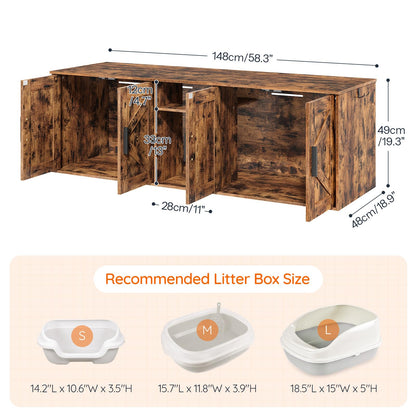 HOOBRO Hidden Double Litter Box Enclosure