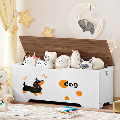 HOOBRO 43.3-inch Wooden Storage Bench & Toy Box