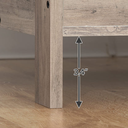 HOOBRO Greige Retro Wood Grain Locker with Safety Hinges