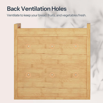 HOOBRO Bamboo Bread Box for Kitchen Countertop