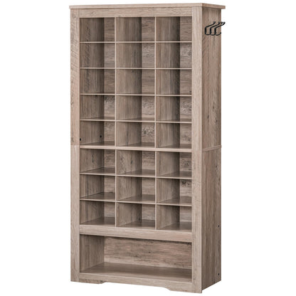 HOOBRO 9-Tier Shoe Storage Cabinet with 24 Compartments & 3 Hooks