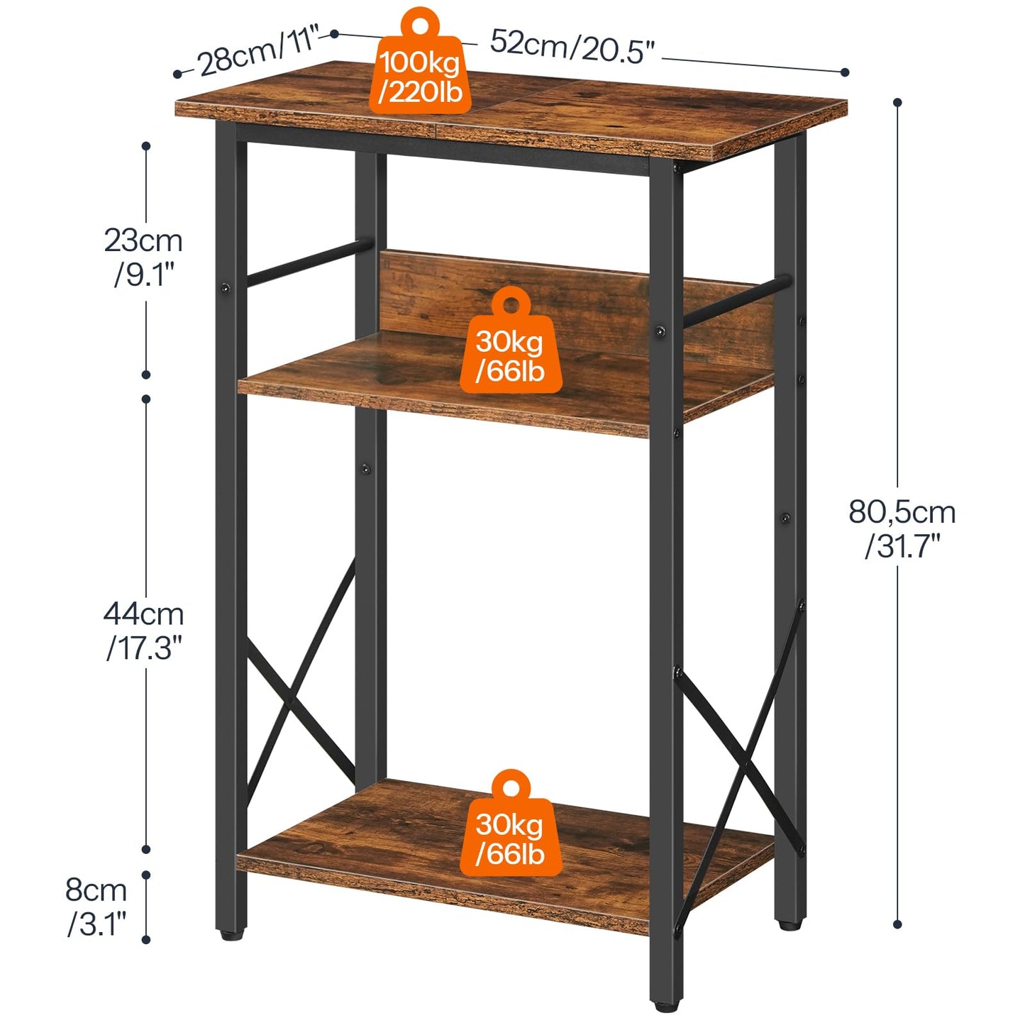 HOOBRO 10-Gallon 3-Tier Aquarium Stand & Fish Tank Stand