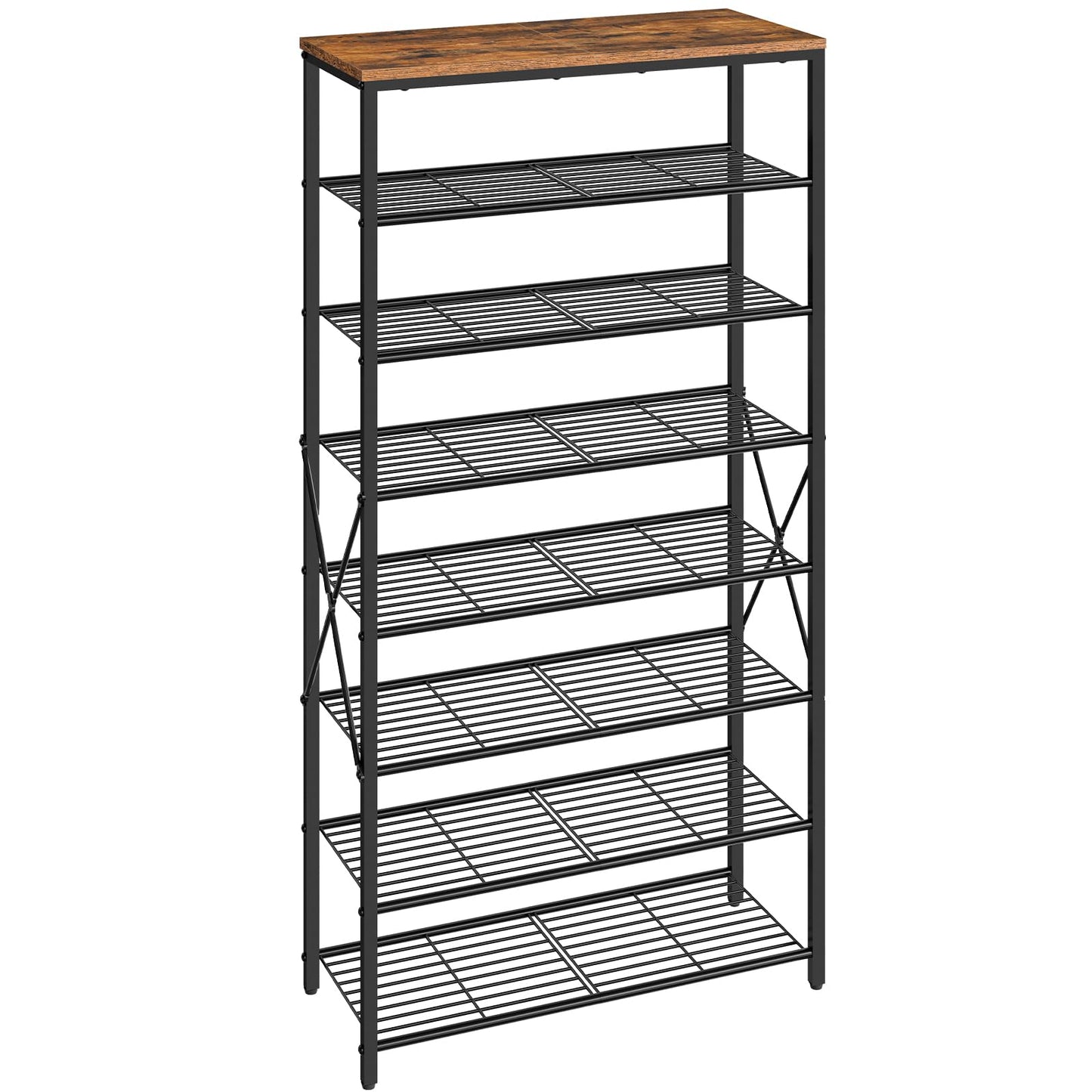HOOBRO 8-Tier Metal Shoe Rack for Front Door Entrance