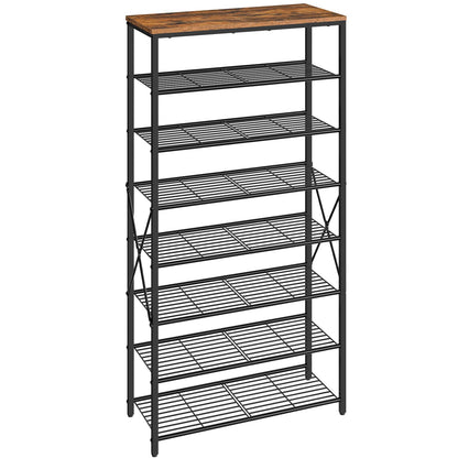HOOBRO 8-Tier Metal Shoe Rack for Front Door Entrance
