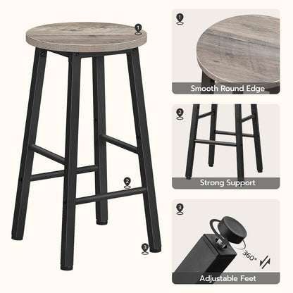 HOOBRO Greige 25.8-inch Bar Stool / 2PICS