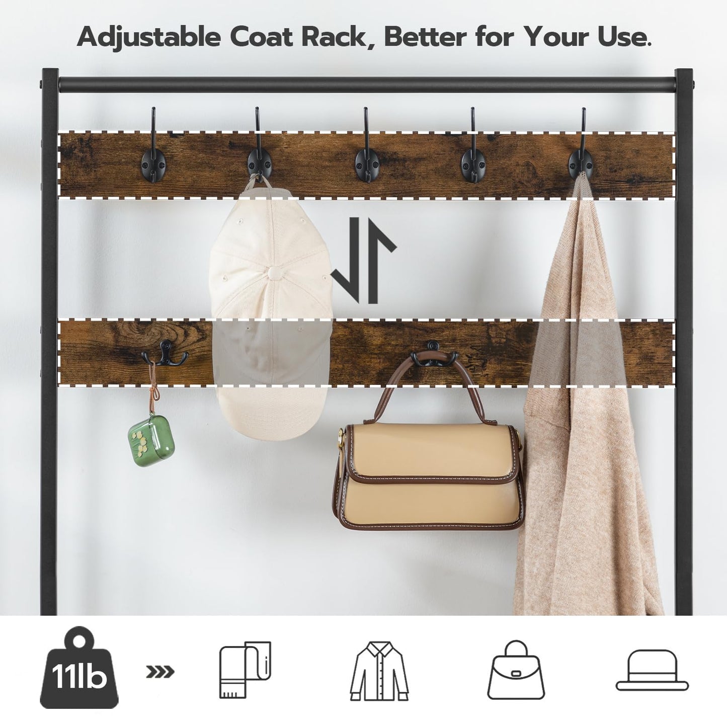 HOOBRO Hall Tree & Coat Rack & Shoe Storage Organizer with Bench