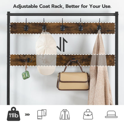 HOOBRO Hall Tree & Coat Rack & Shoe Storage Organizer with Bench