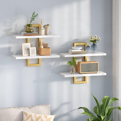 HOOBRO 15-inch Wall-Mounted Shelf /2PICS