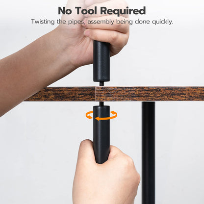 HOOBRO Industrial Style Six-Tier Square Corner Shelf