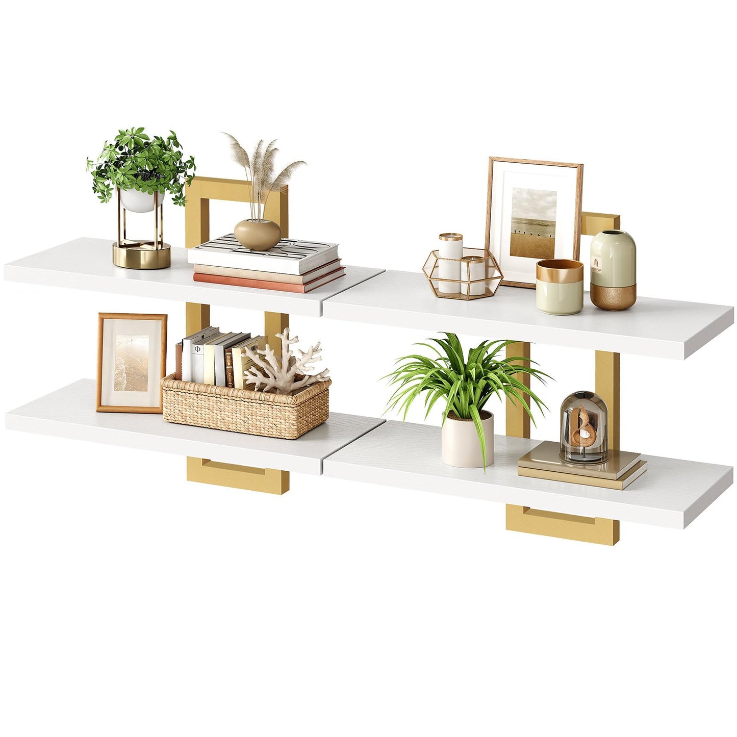 HOOBRO 15-inch Wall-Mounted Shelf /2PICS