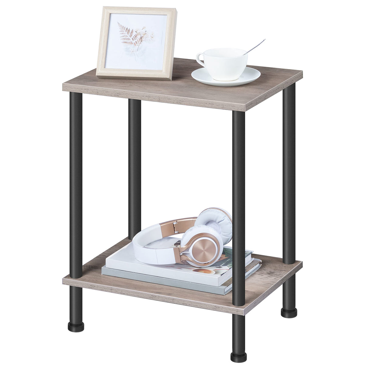 HOOBRO Versatile Side Table with Storage for Living Room