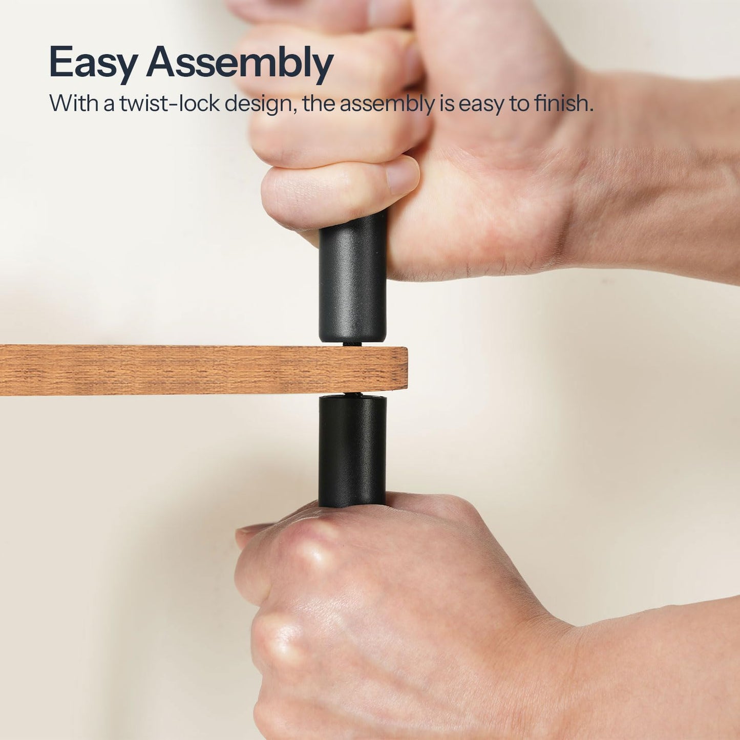 HOOBRO 3-Tier Small Round Side Table with Charging Station