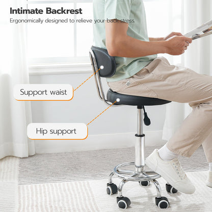 HOOBRO Height-Adjustable 360° Swivel Caster Multifunctional Office Chair