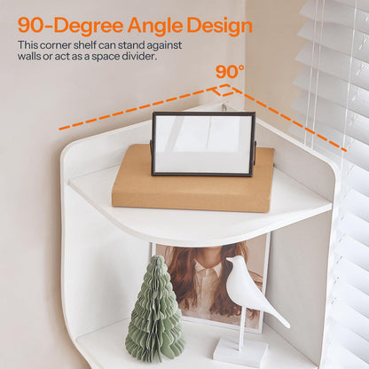 HOOBRO 5-Tier Modern Bookshelf & Corner Shelf with Light