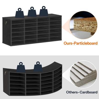 HOOBRO 24-Compartment Office Mailbox File Organizer with Adjustable Shelves