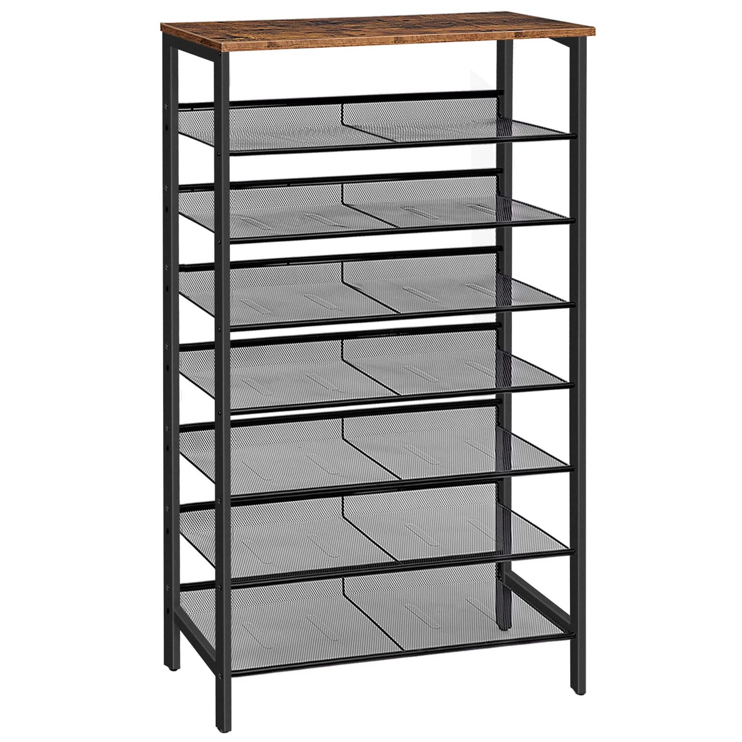 HOOBRO Retro Brown 29.5-inch 8-Layer Large Capacity Shoe Racks