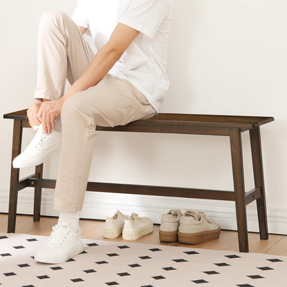 HOOBRO Mocha Color 39.3-inch Farmhouse Style Bamboo Dining Chair