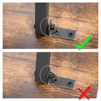 HOOBRO Retro Brown Industrial Style Folding TV Tray Table