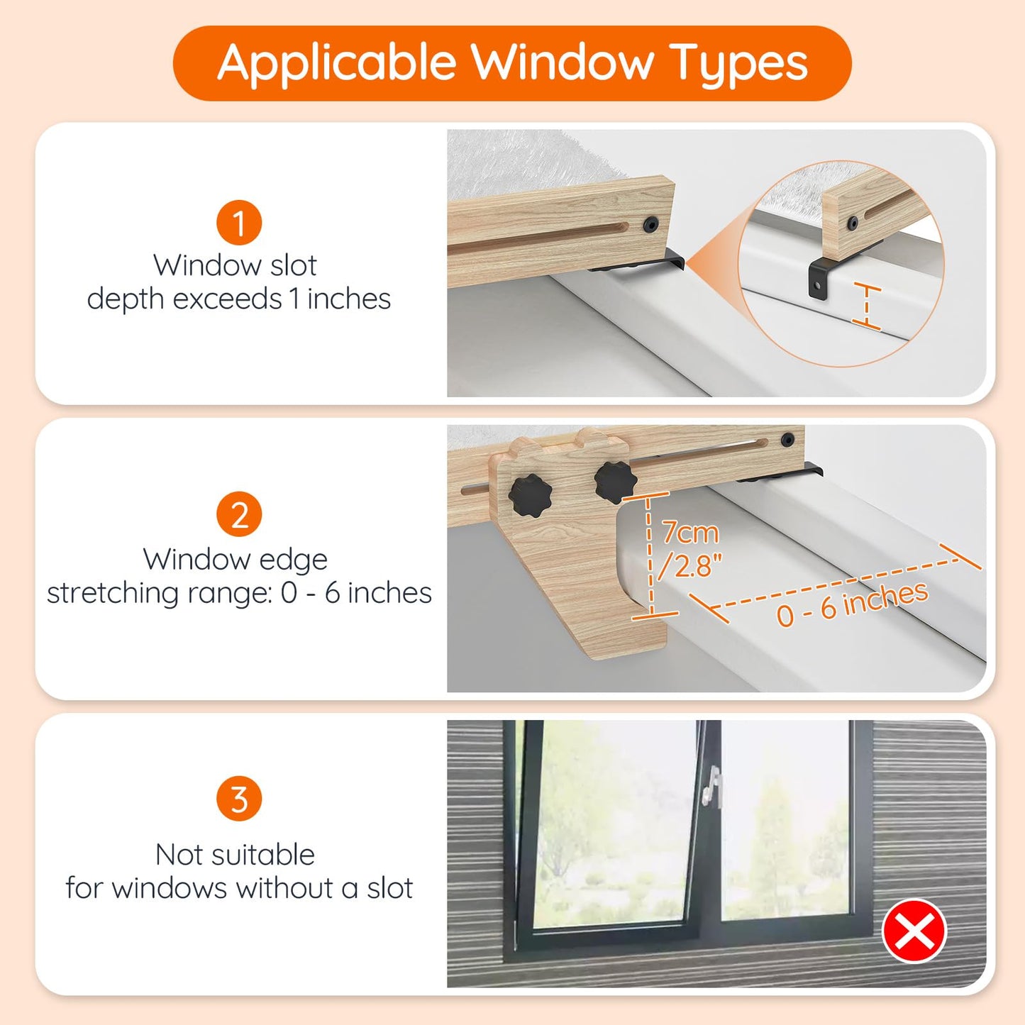 HOOBRO Cat Window Perch & Cat Bed Set of 2 for Window & Floor