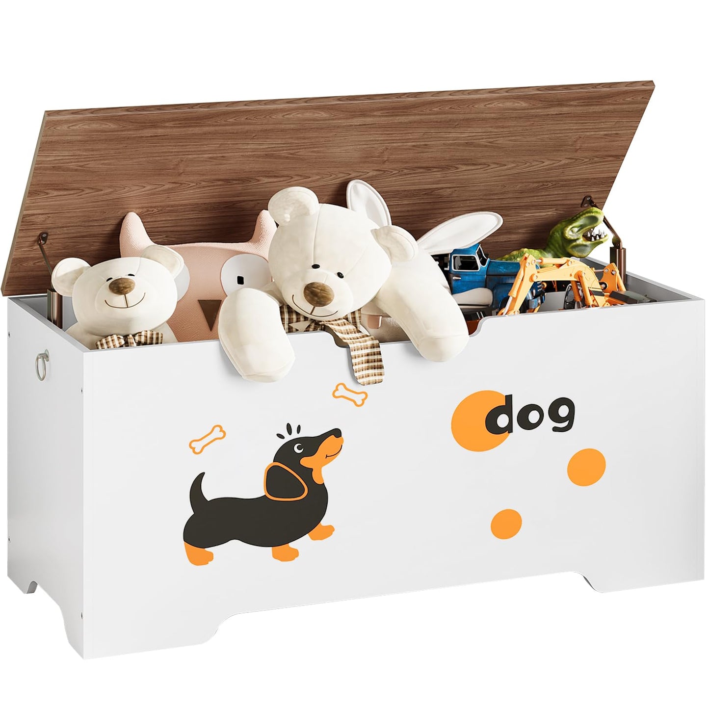 HOOBRO 43.3-inch Wooden Storage Bench & Toy Box