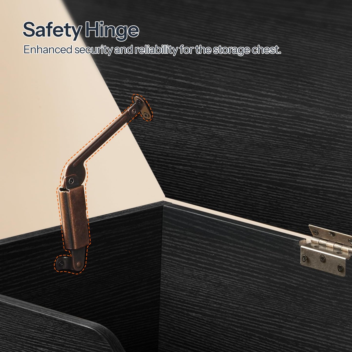 HOOBRO 43.3-inch Rattan Style Storage Bench & Toy Box