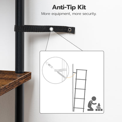 HOOBRO 5-Tier Square Corner Bookshelf