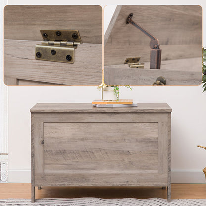 HOOBRO Wooden Multifunctional Toy Storage Box