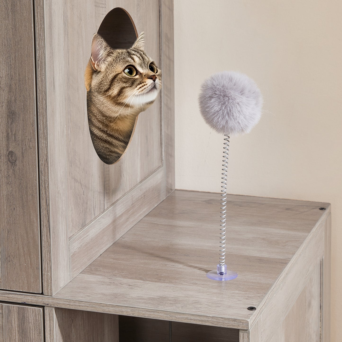 HOOBRO 2-in-1 Cat Litter Box Enclosure Furniture with Shelf