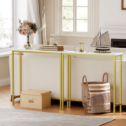 HOOBRO 29.5-inch Gold Small Entryway Table