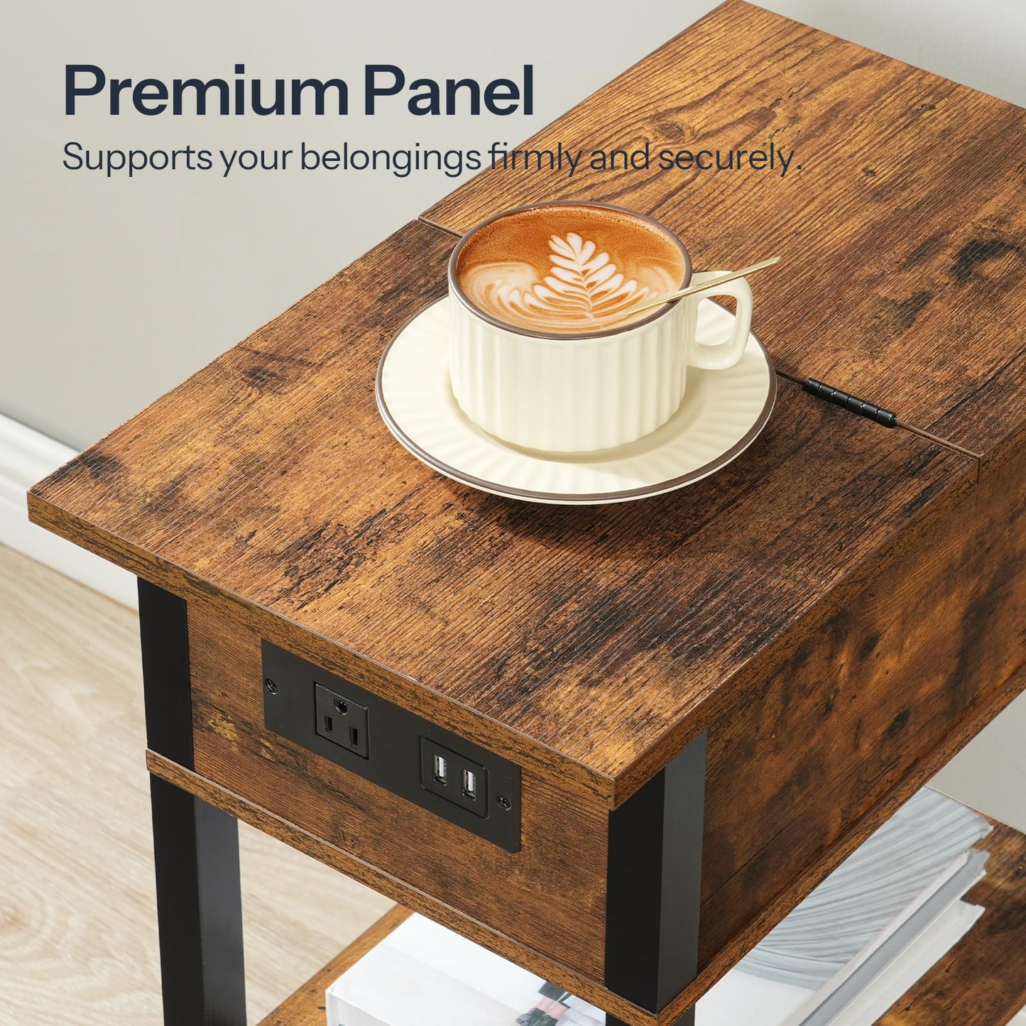 HOOBRO End Table with Charging Station