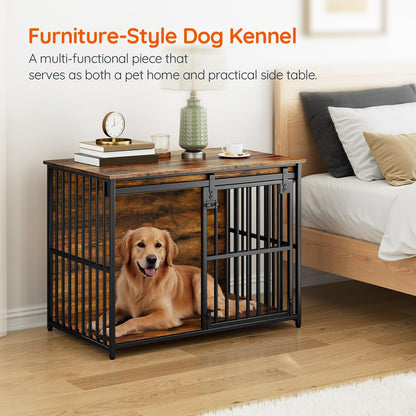 HOOBRO 36.6-inch Dog Crate Furniture & Heavy Duty Dog Kennel