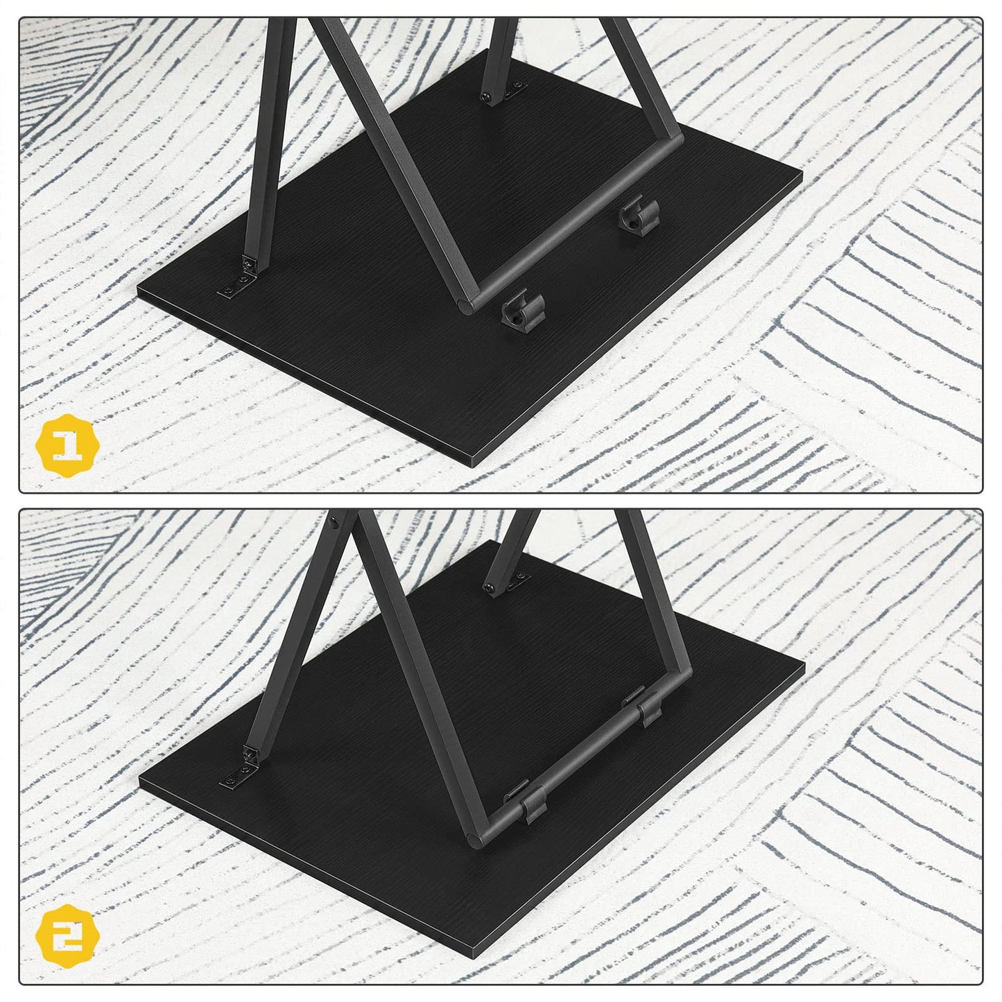 HOOBRO Black Folding TV Tray Table /2PICS
