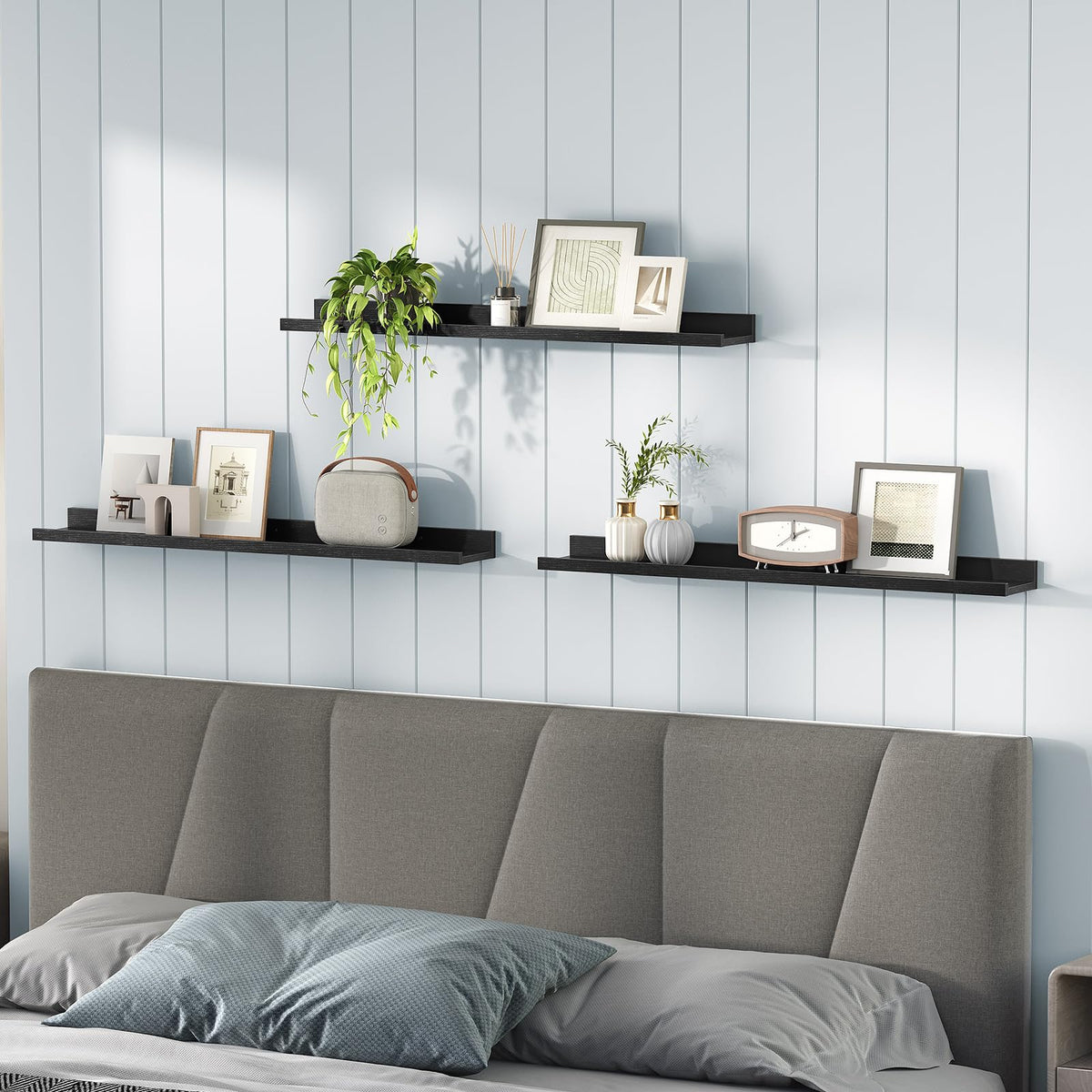 HOOBRO Floating Shelves, Wall Shelf Set of 3, 35.4 Inches Hanging Shelf