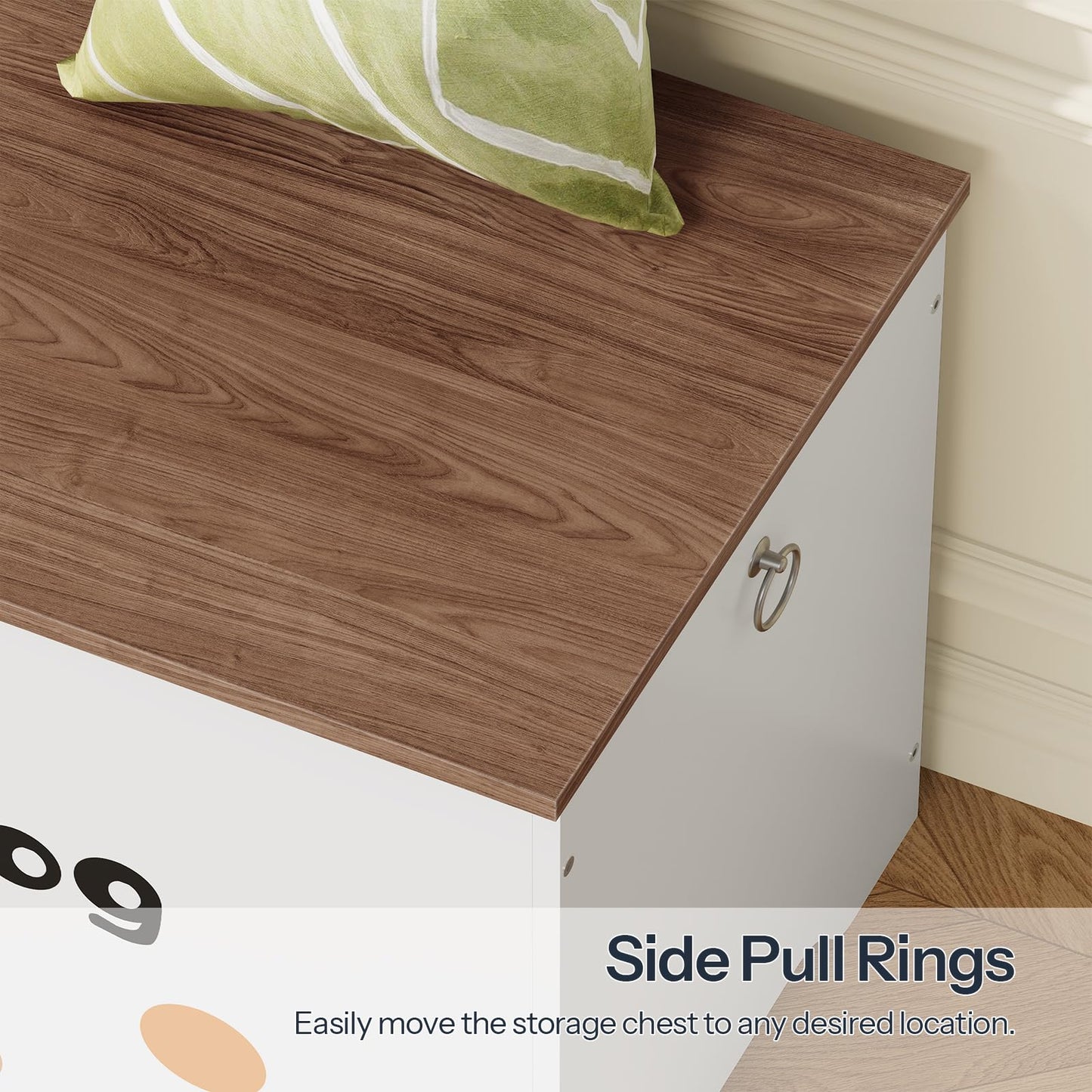 HOOBRO 39.4-inch Wood Toy Box & Storage Bench