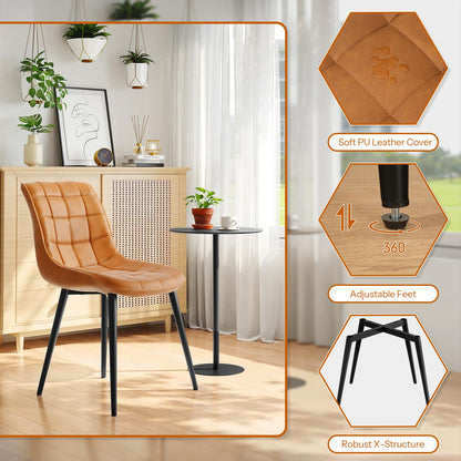 HOOBRO Modern Faux Leather Upholstered Dining Chair /2PICS