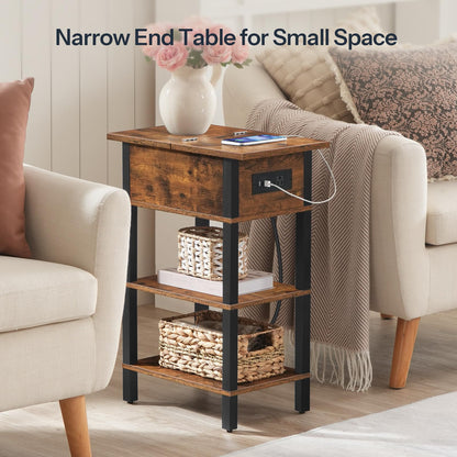 HOOBRO End Table with Charging Station