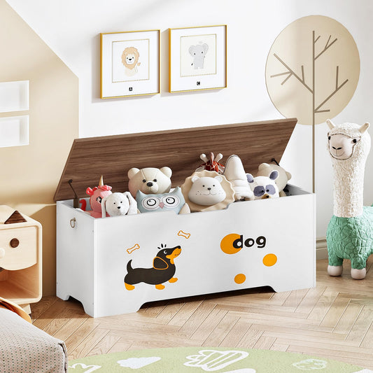 HOOBRO 43.3-inch Wooden Storage Bench & Toy Box