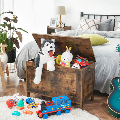 HOOBRO Retro Brown Wood-Style Storage Cabinet Supports 220 lb